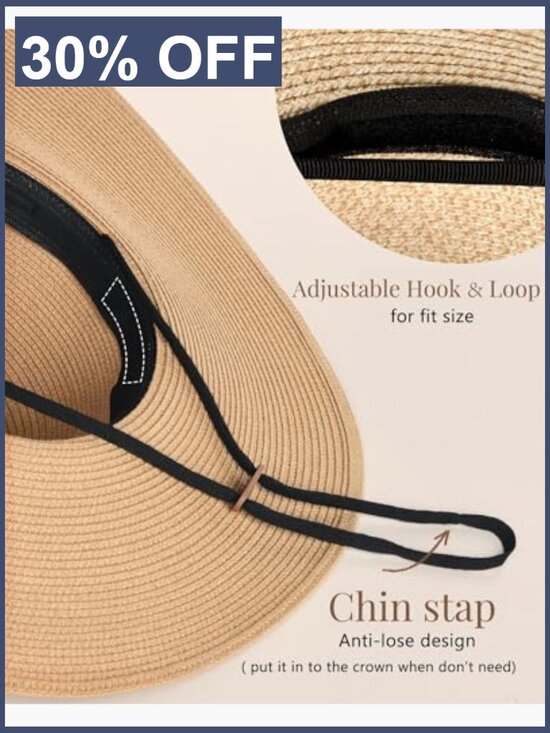 Wide Brim Sun Hat UPF 80 Foldable Packable Floppy Beach Hat